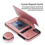 Wholesale iPhone Xr Flip Book Leather Style Credit Card Case (Rose Gold)
